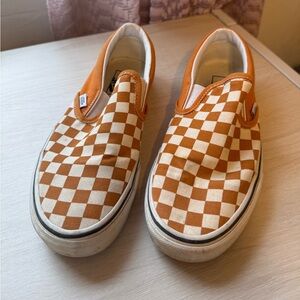 Orange Checkered Vans